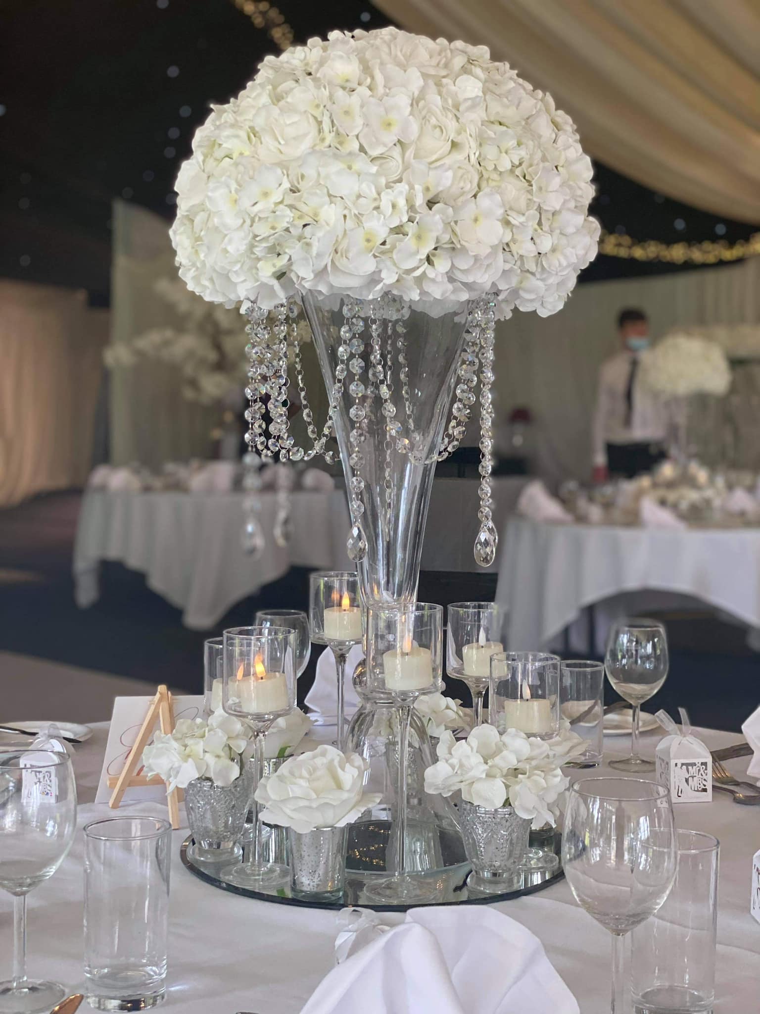 Mirror Cubed Vases Wedding Event Centrepieces *FOR HIRE* £5.00 each 